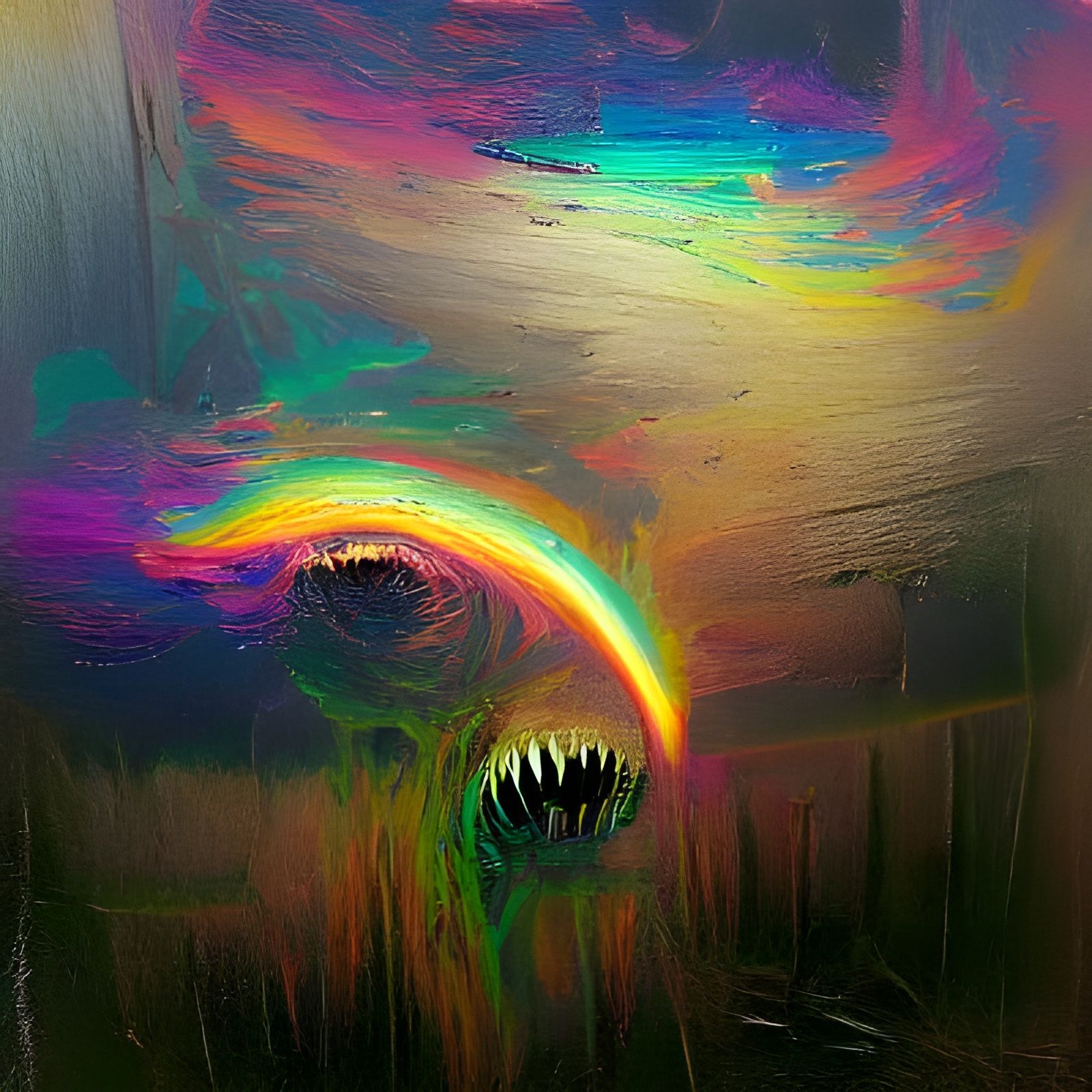 Distorted Rainbow Generated by AI