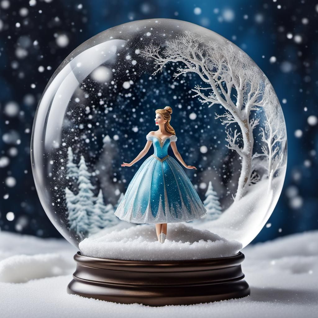 Fairytale Snow Globe with Ballerina Girl
