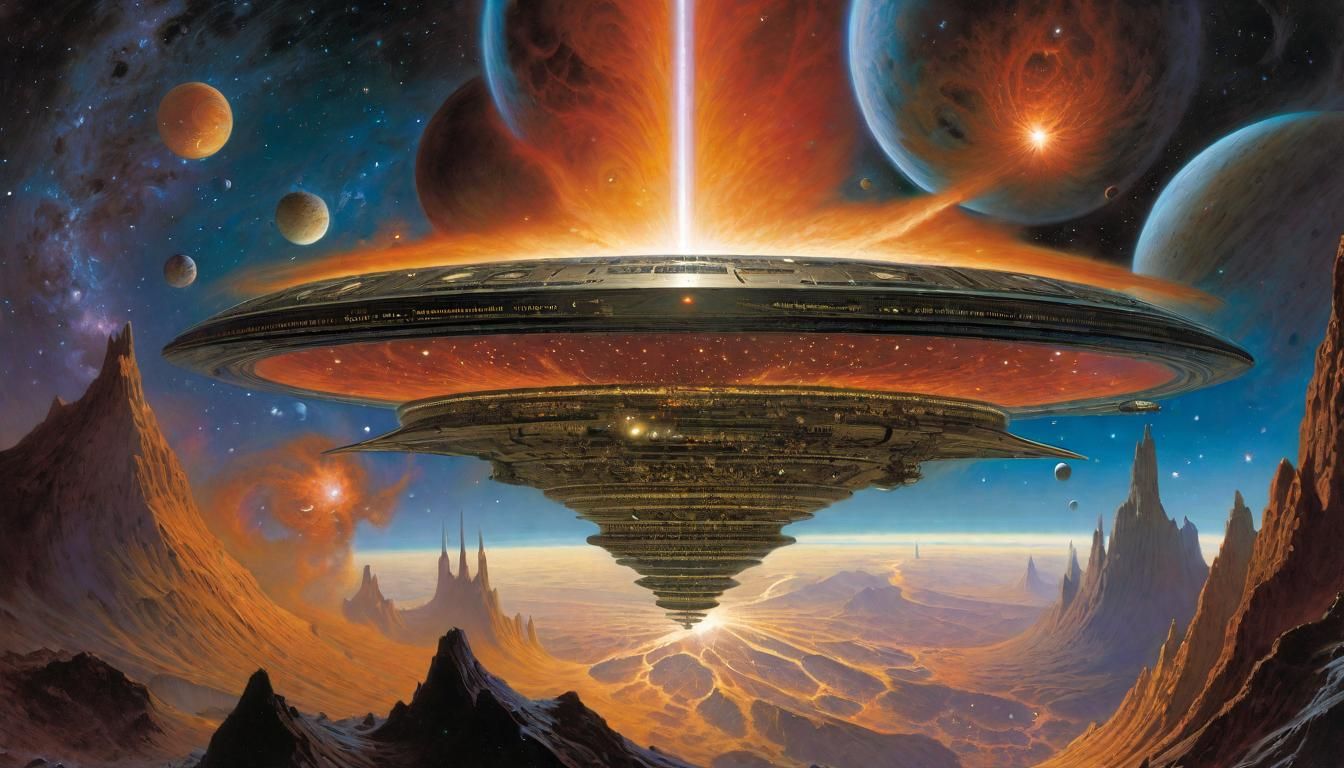 Demonic Nebulae Formation in Space Art Style