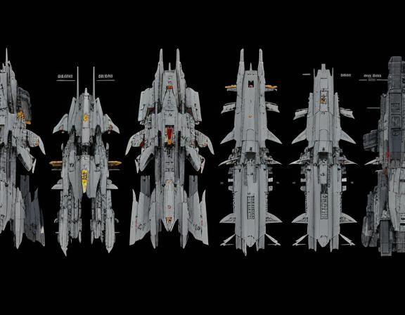 2D Sci-Fi Battleship Game Asset Inspired by Anime