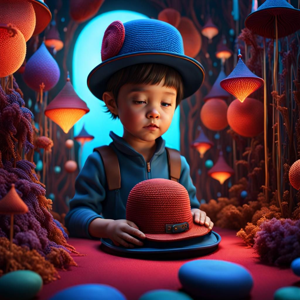 Little James who is blind, stimulates his sense of touch in ...