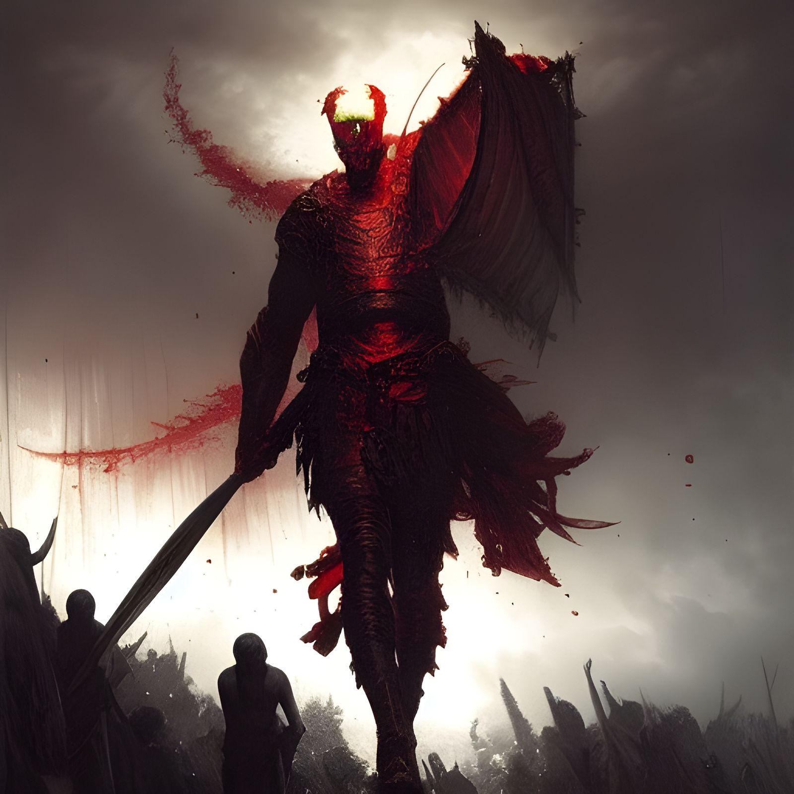 Marvel Style Knight Warrior with Flaming Eyes