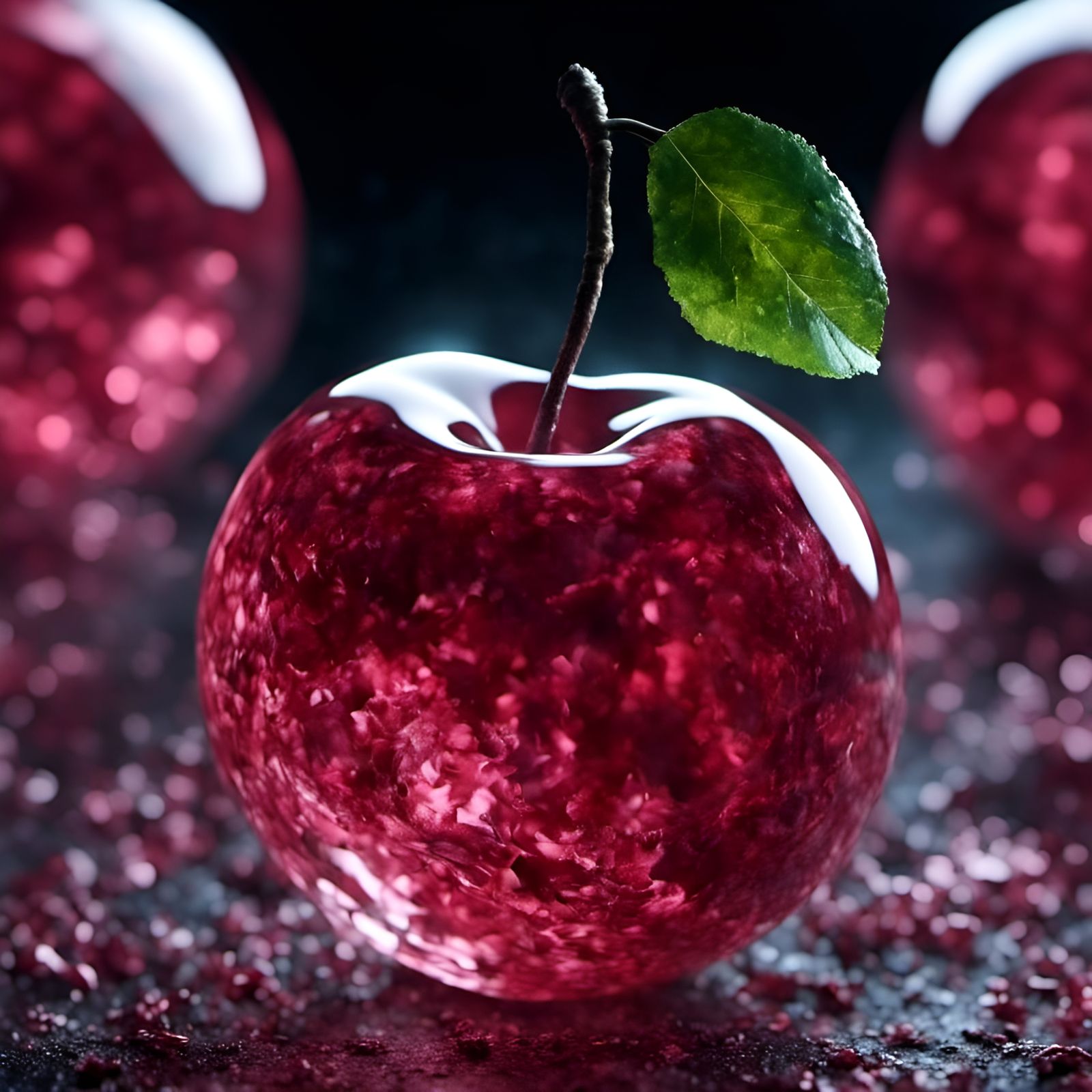 Glowing Moon Cherry: A Surreal Dreamscape