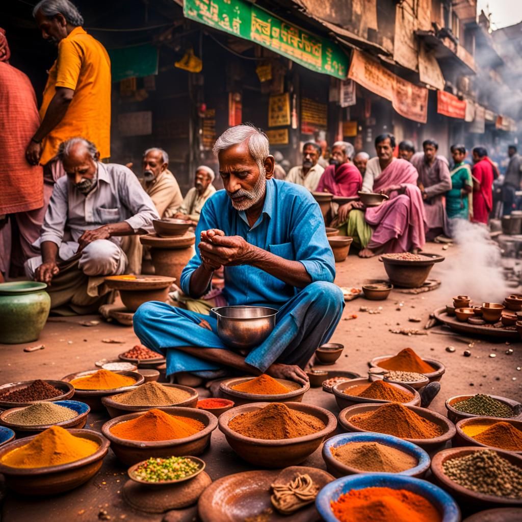 Indian Street Scene: Chai Tea Ritual