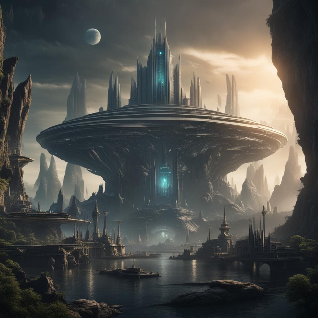 Alien Cityscape Generated by AI