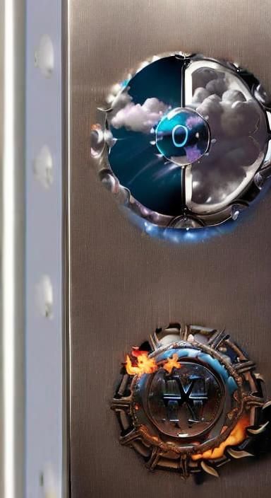 Renaissance Horror Elevator Button in Gothic Style