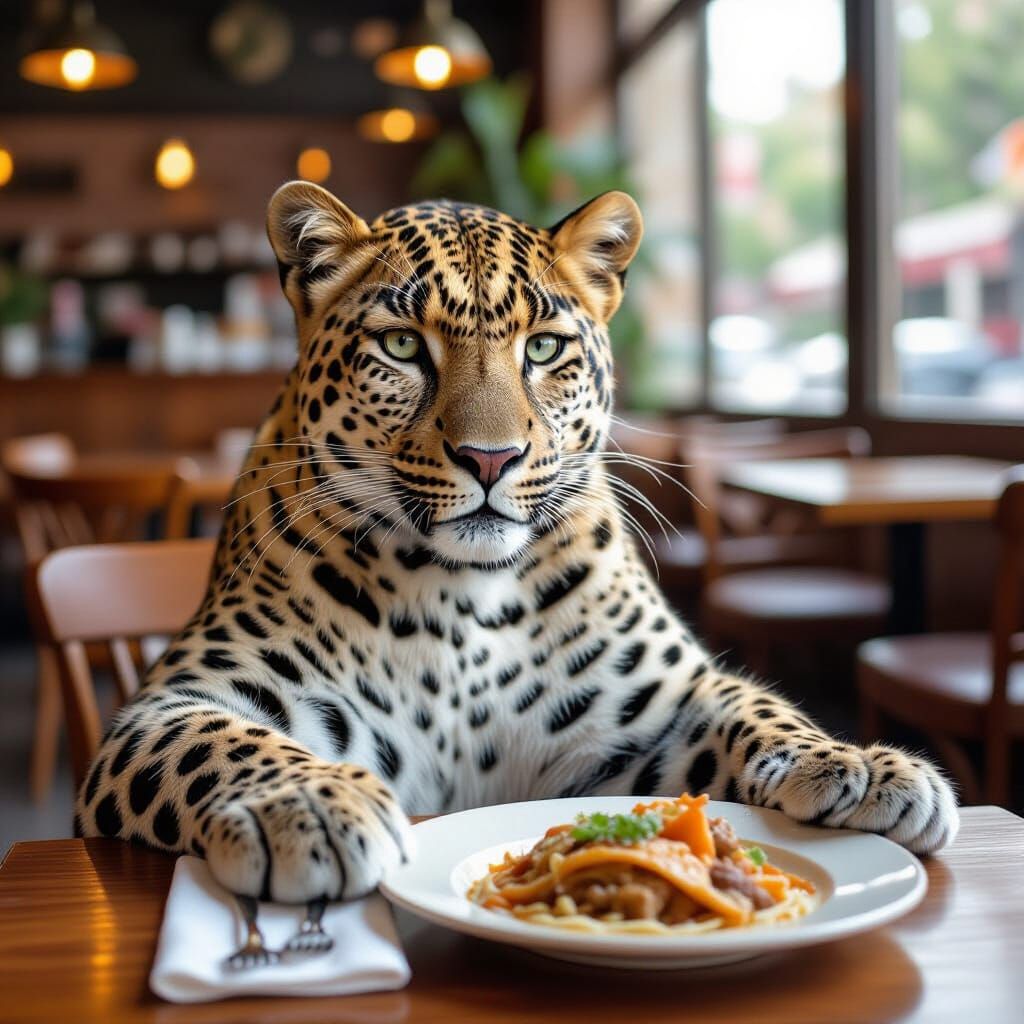 Leopard Fine Dining in Cinematic Style Restaurant