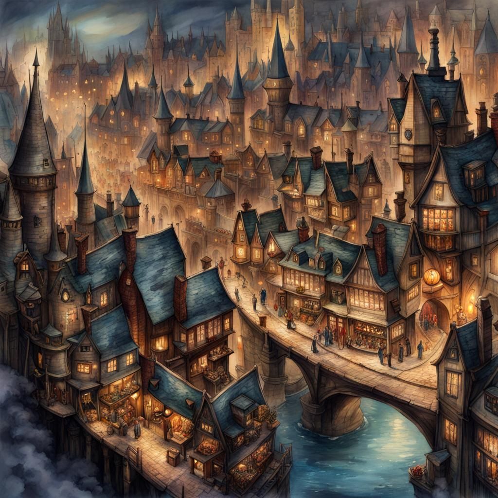 A village from a tale