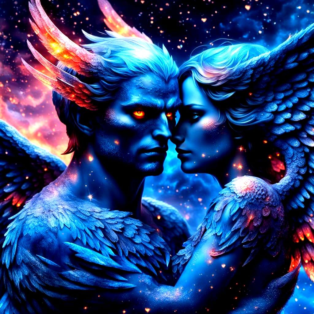 Demon and Angel Embrace: Love Transcends All