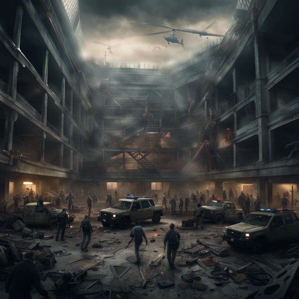 Zombie Apocalypse at the Pentagon: Digital Matte Painting