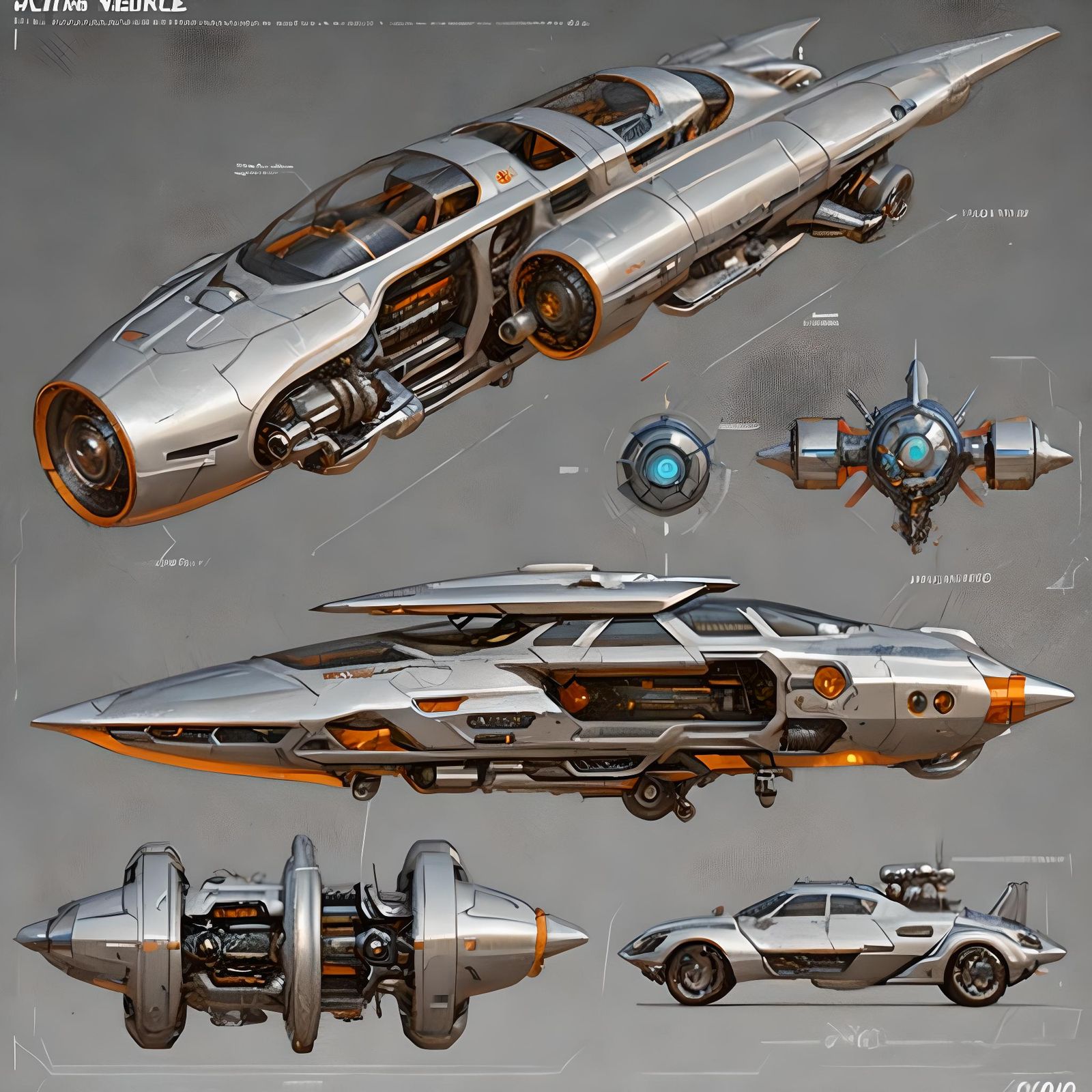 Futuristic Vehicles in Motion