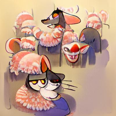 Stylized Suspicious Character Illustration