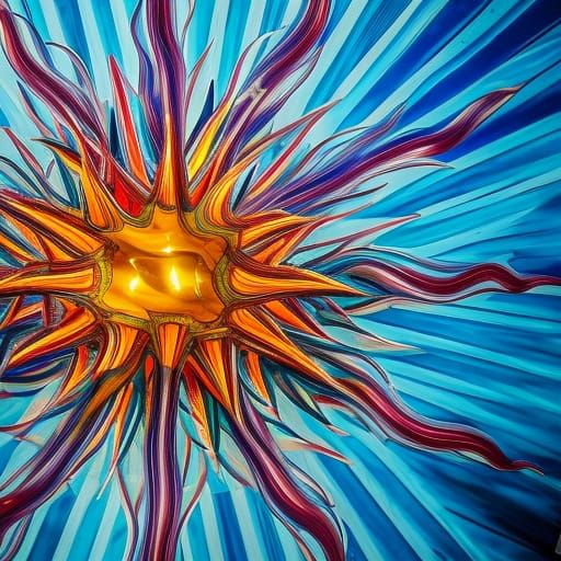 Iridescent Glass Mandalas in Escher Style, 8K