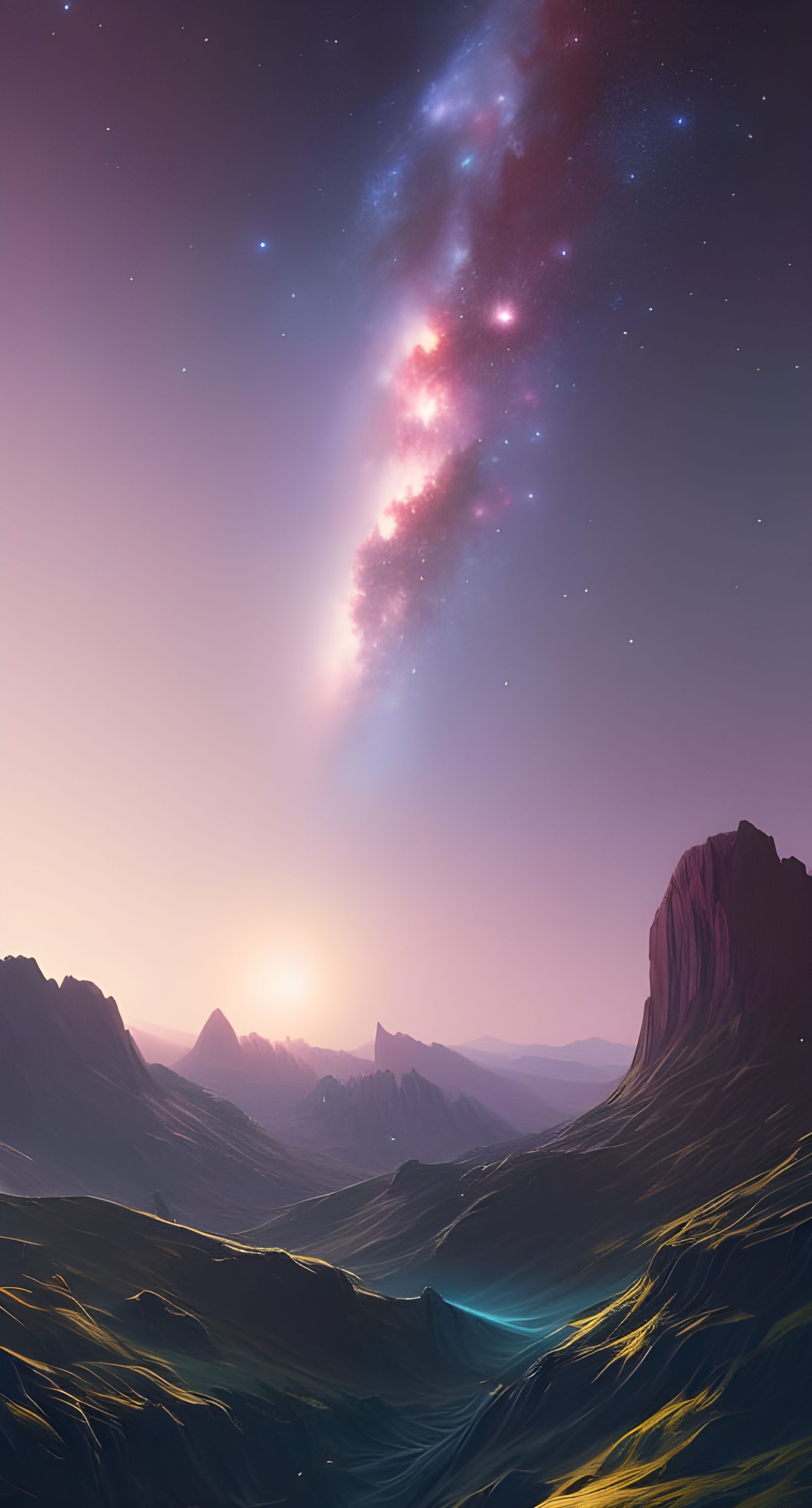 Photorealistic Galaxy and Stars in Sci-Fi Style