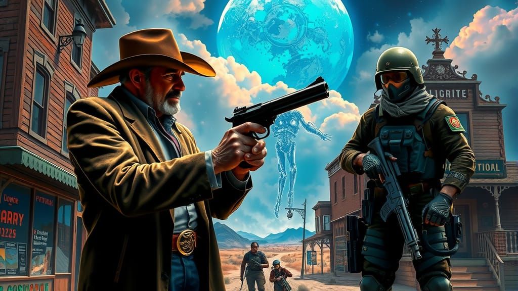 Old West Gunfighter Meets Modern Soldier in Ethereal Street ...