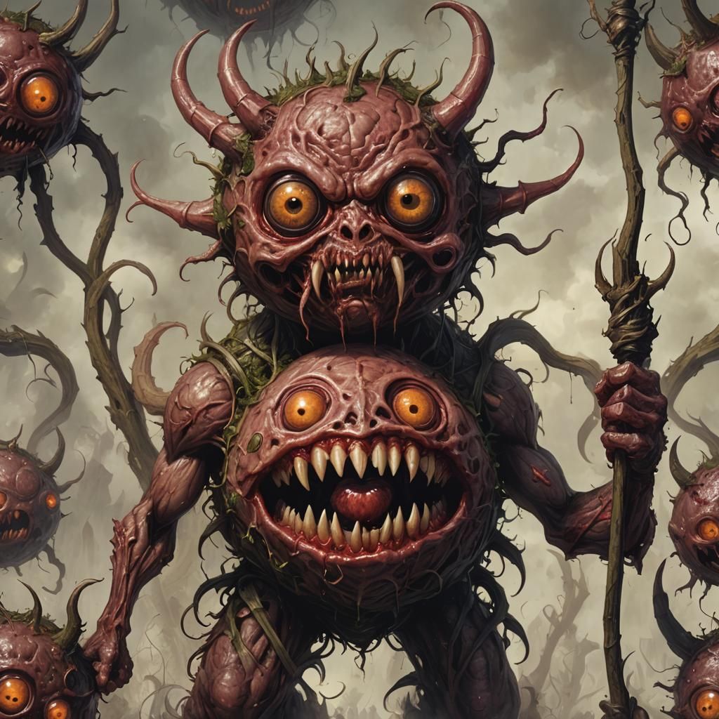 Cyclops Meatball Demon with Stalk Eyes