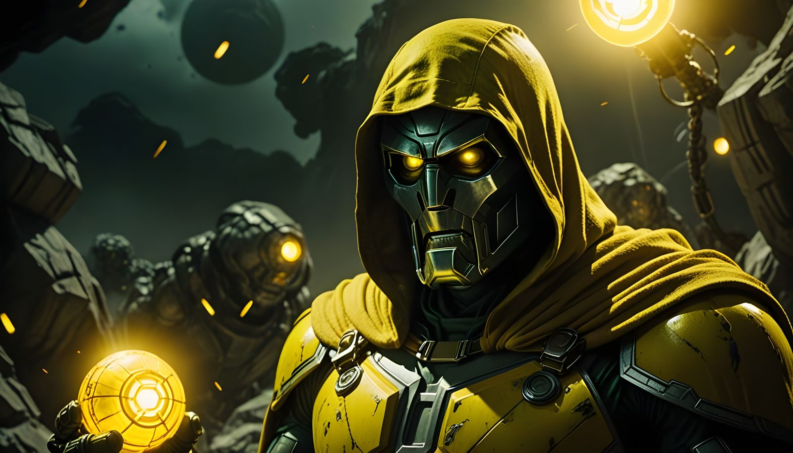Doctor Doom as a Yellow Lantern in a Conquered Planet