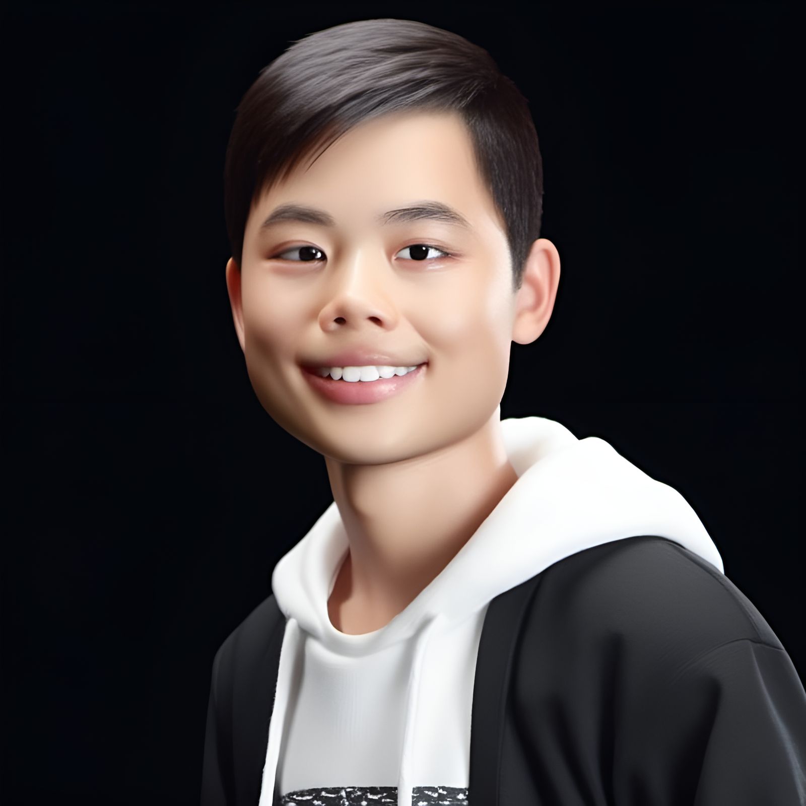 Funny Chibi Portrait of a Handsome Boy