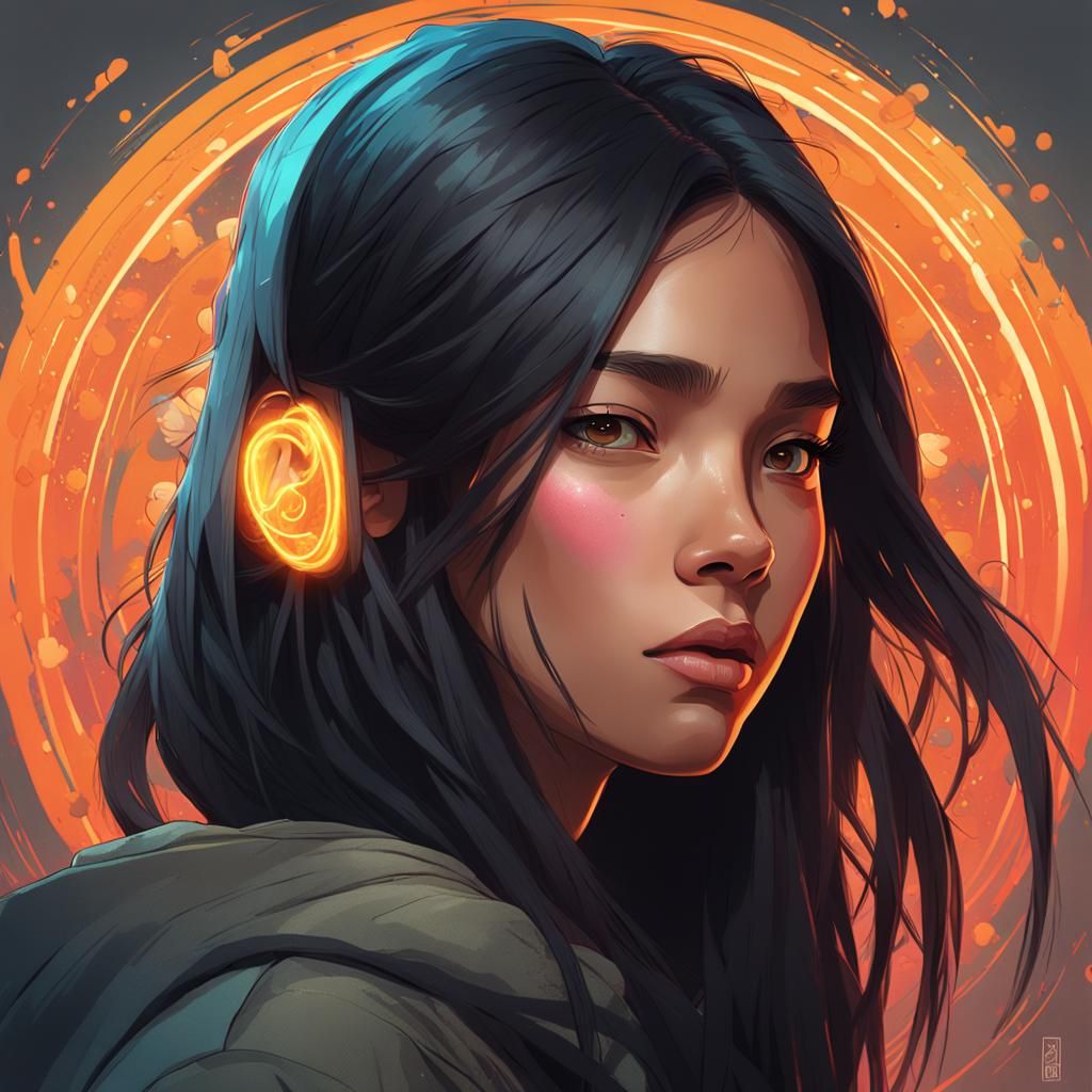 Detailed Portrait of a Girl in Hyperrealistic Style