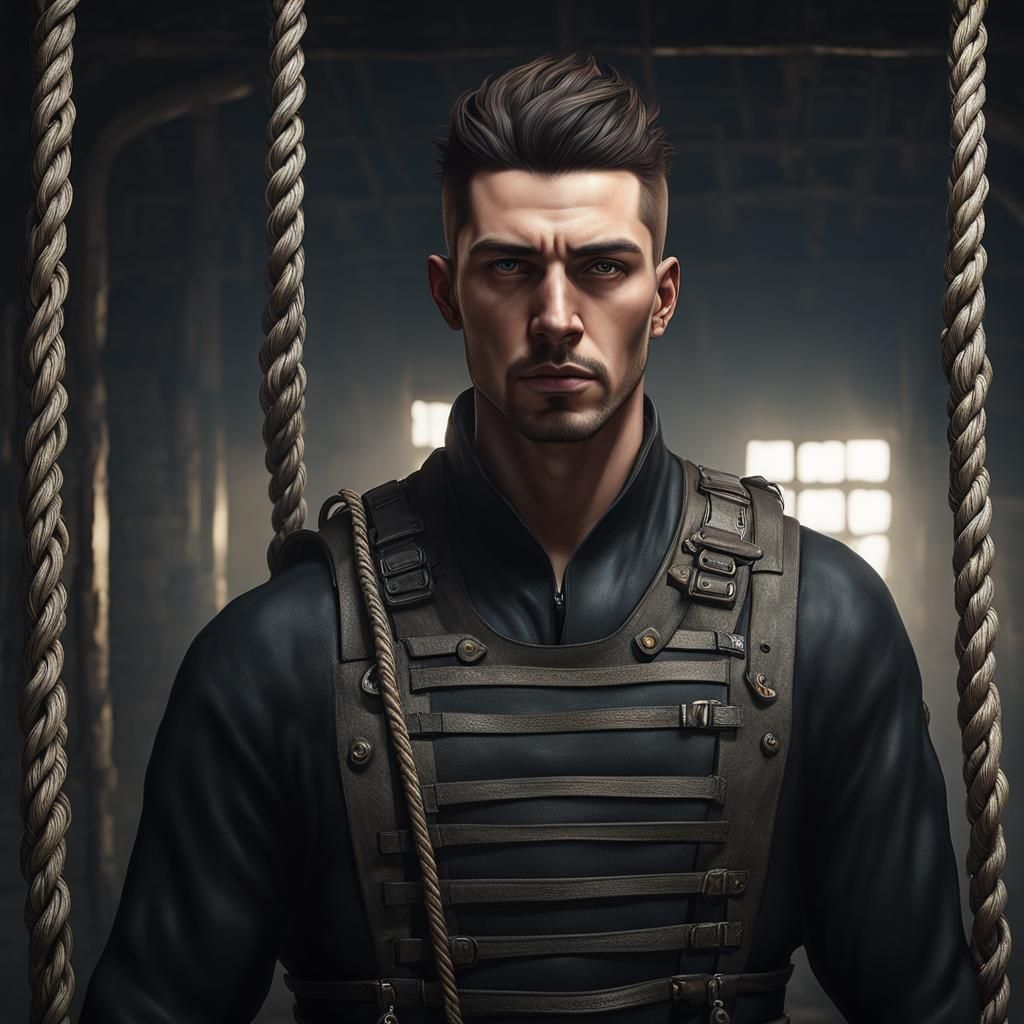 Hanging Prisoner in Dirty Dungeon, Photorealistic Render