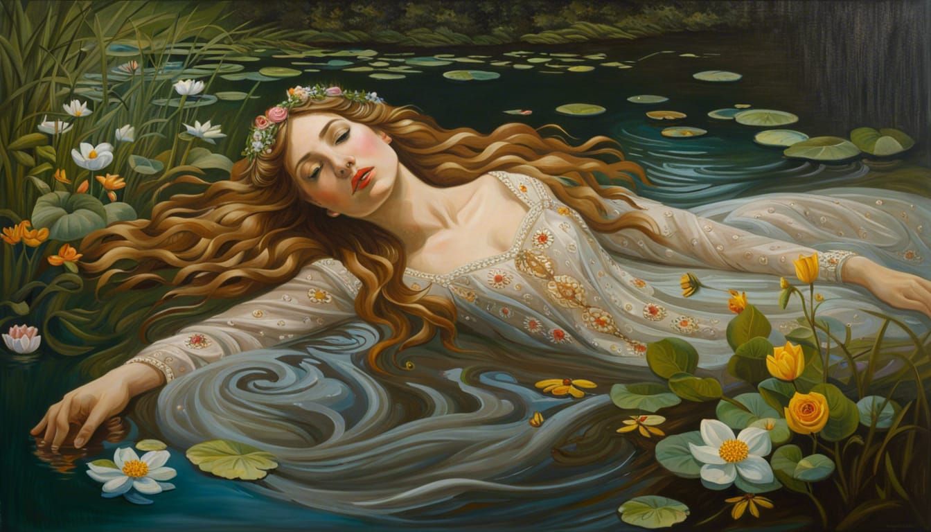 Ophelia: A Pre-Raphaelite Vision of River Serenity