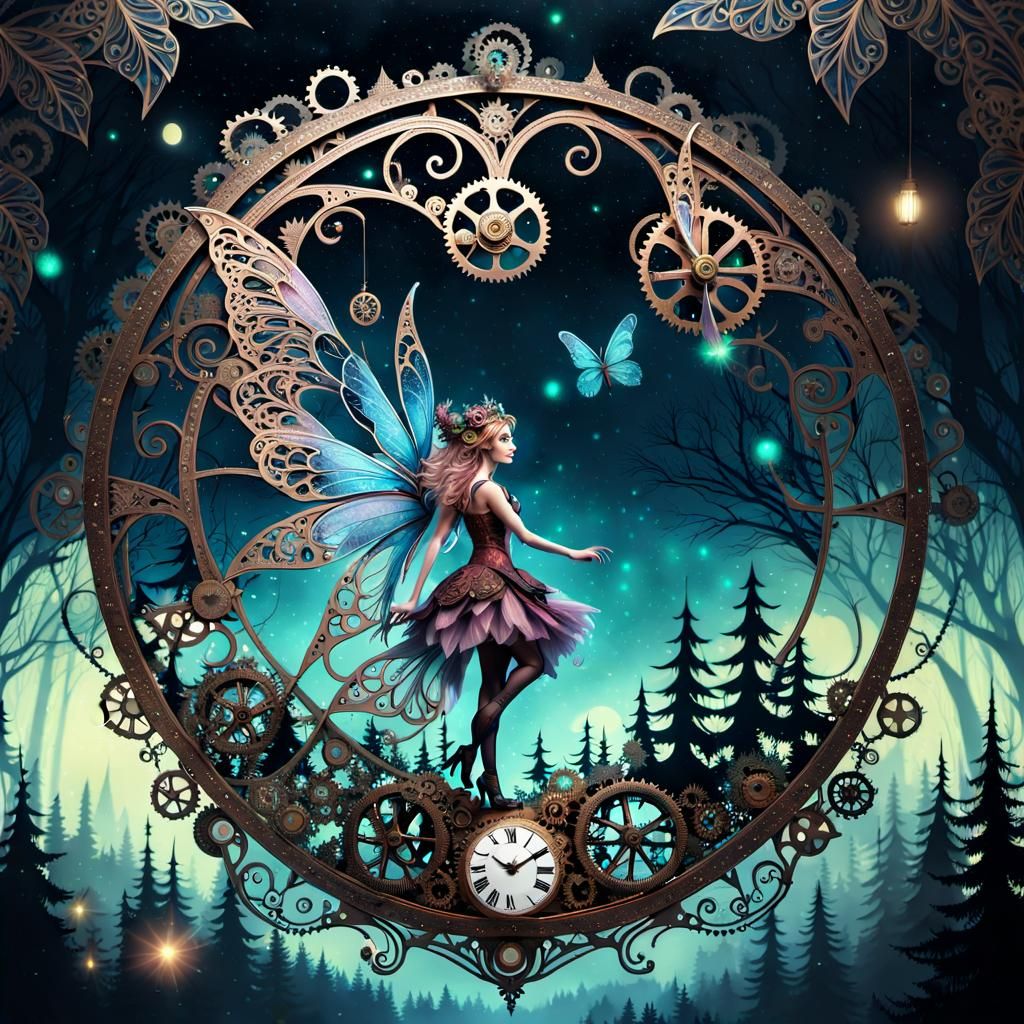 Fairy steampunk always on time