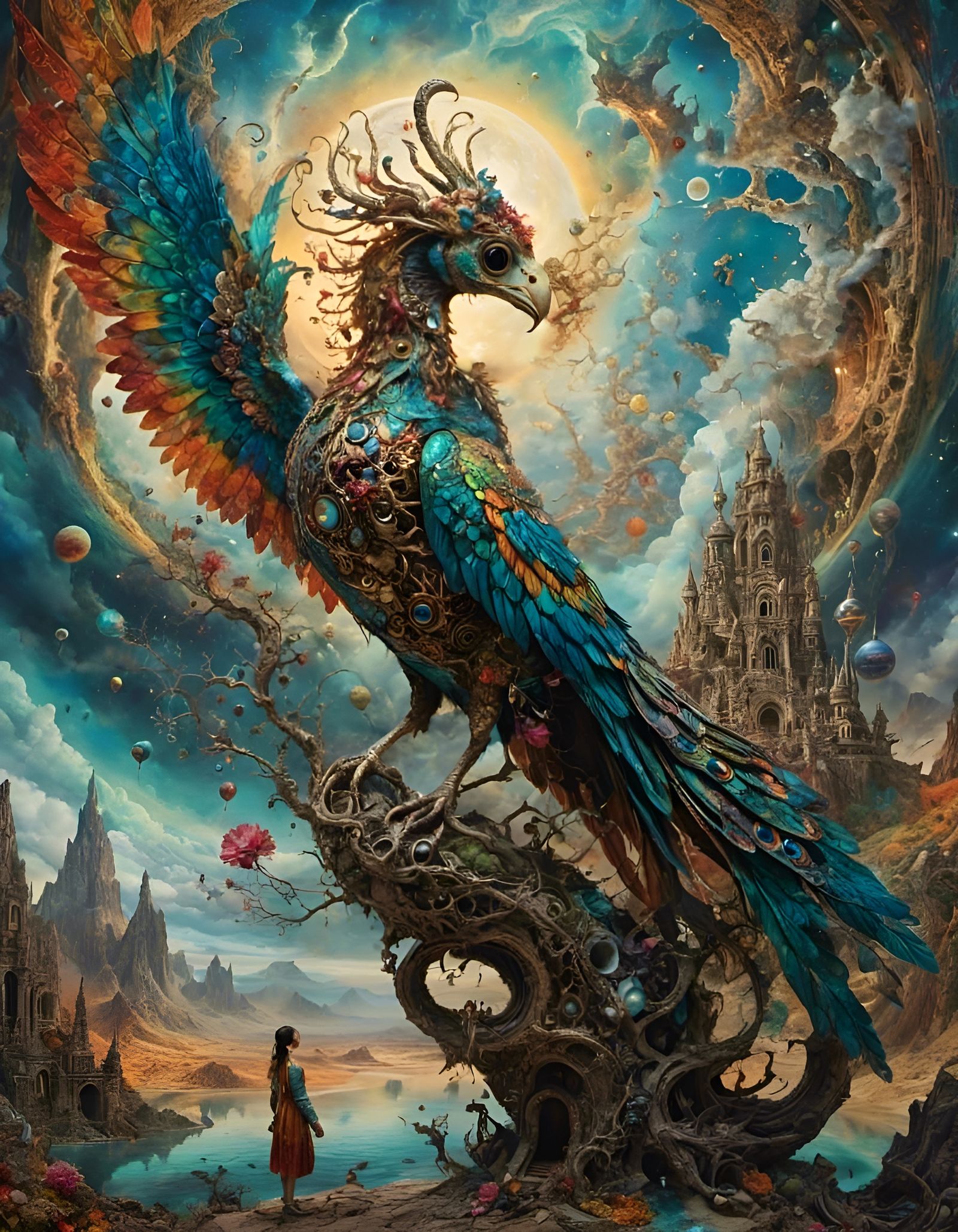 Whimsical Clouds in Hyperkraximalism Style