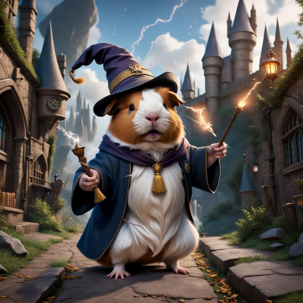 Wizard Guinea Pig Fantasy Concept Art