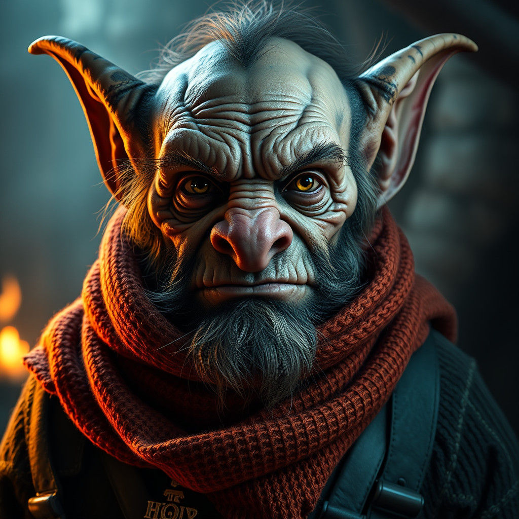 Goblin Alchemist Portrait in Dramatic Lighting
