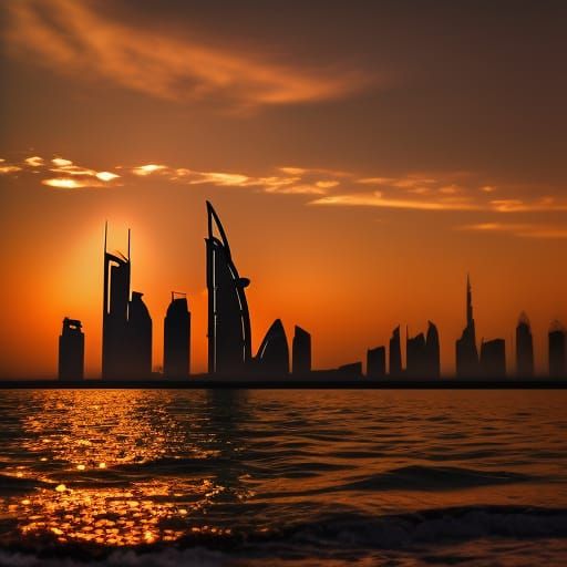 Dubai Sunset: Professional Photography with Bokeh