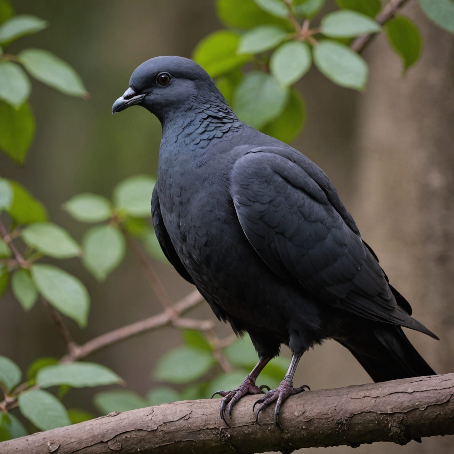 Mysterious Black Dove Takes Flight
