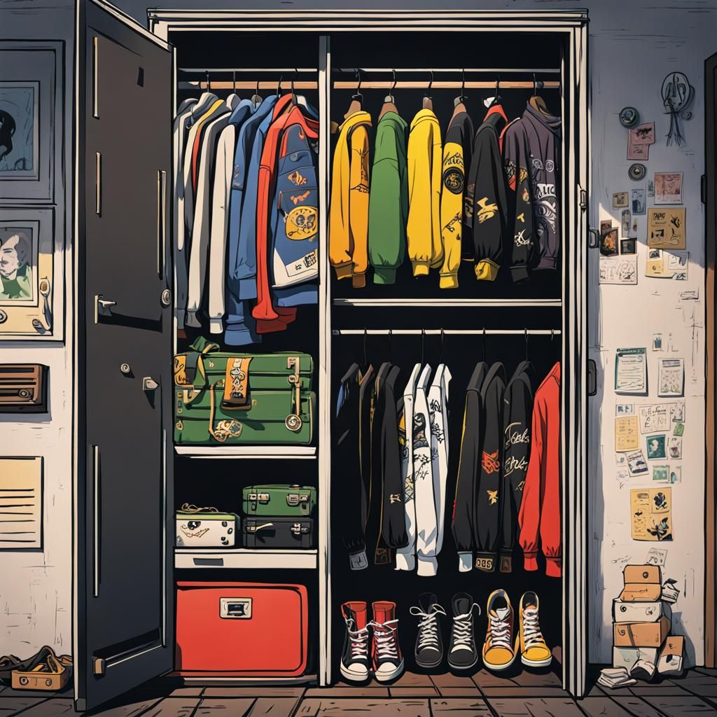 Rockstar Mini Closet Logo in Anime Style