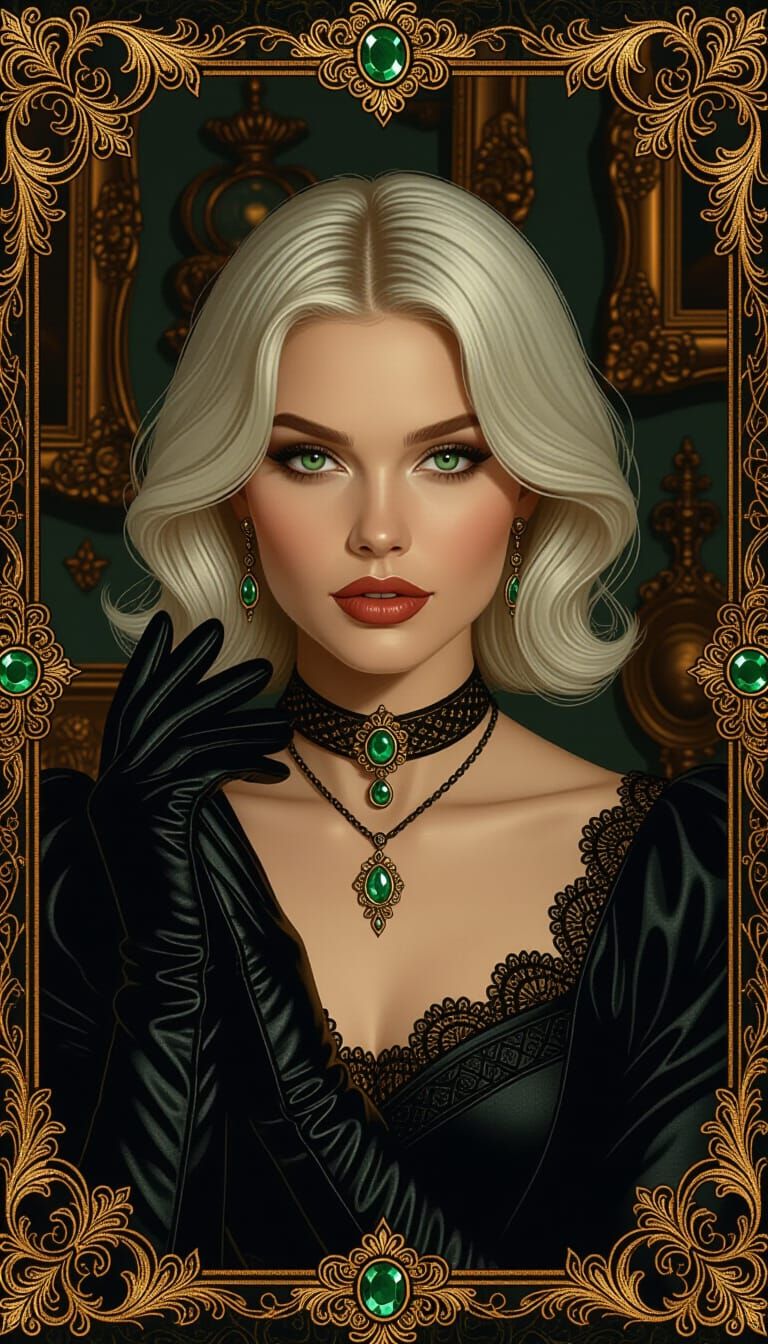 Slavic Woman in Gothic Art Nouveau Gallery