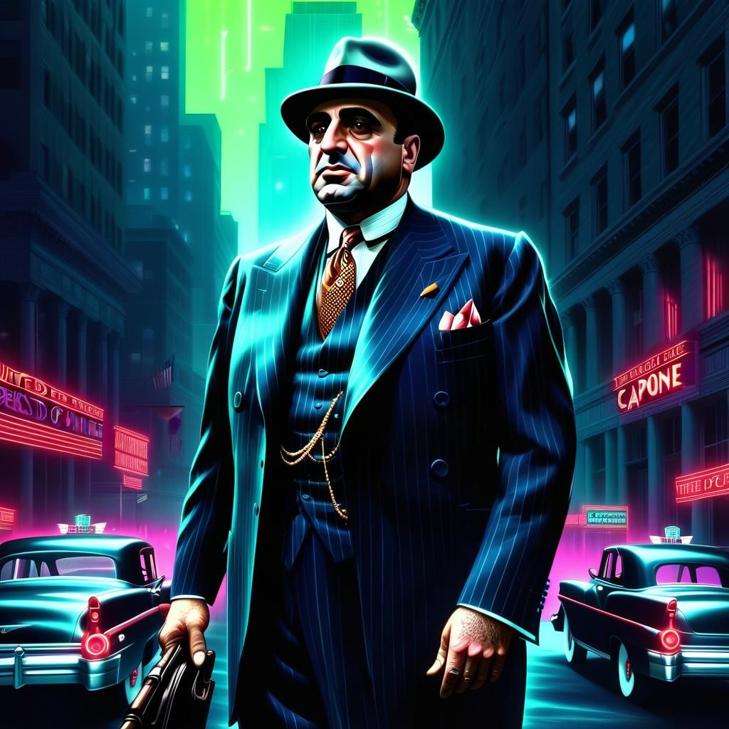 Al Capone as US President in Roaring 20s Style