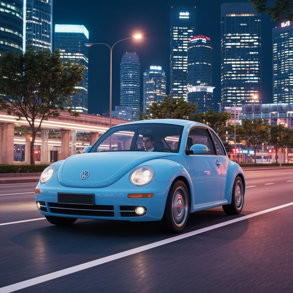 Baby Blue Beetle Cruises Singapore: 3D Anime Art