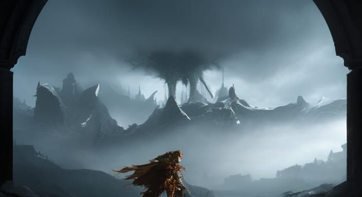 Alluring Alien Spider Queen: Hyperrealistic Dark Fantasy Art