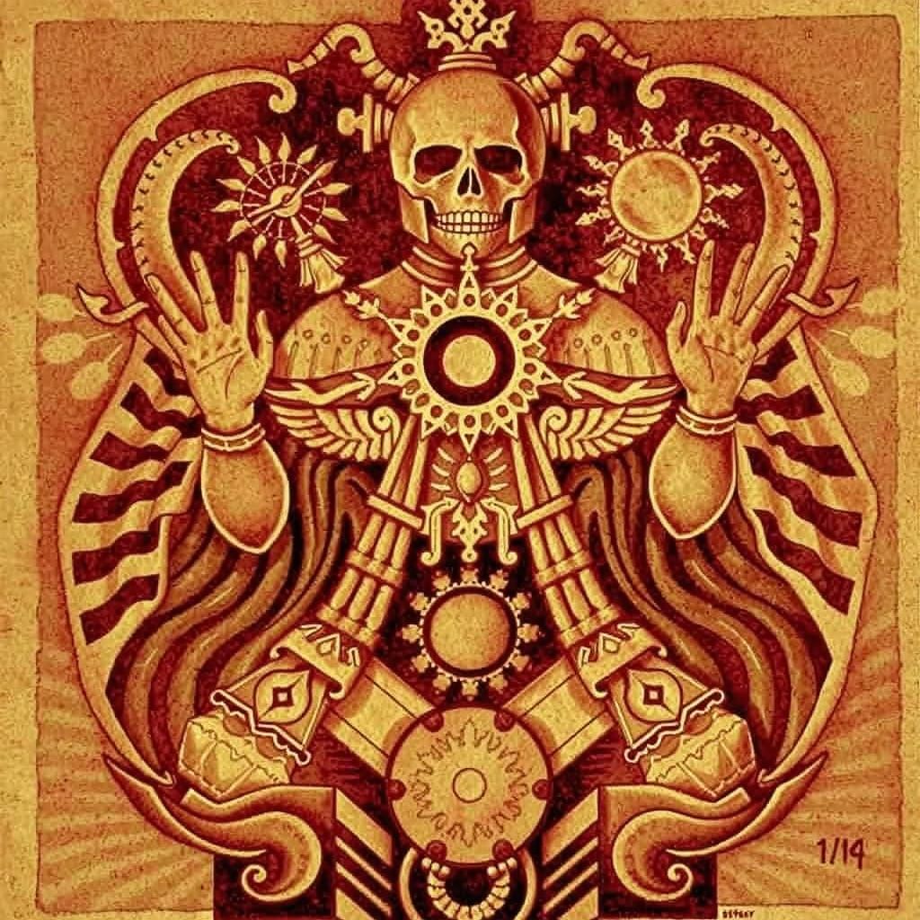 Etcher's Detailed and Intricate Etching