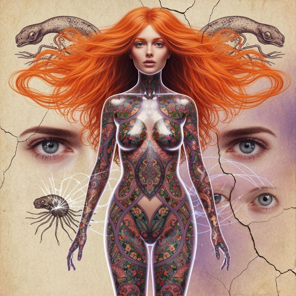 Ethereal Bioluminescent Figure in Darlington Style