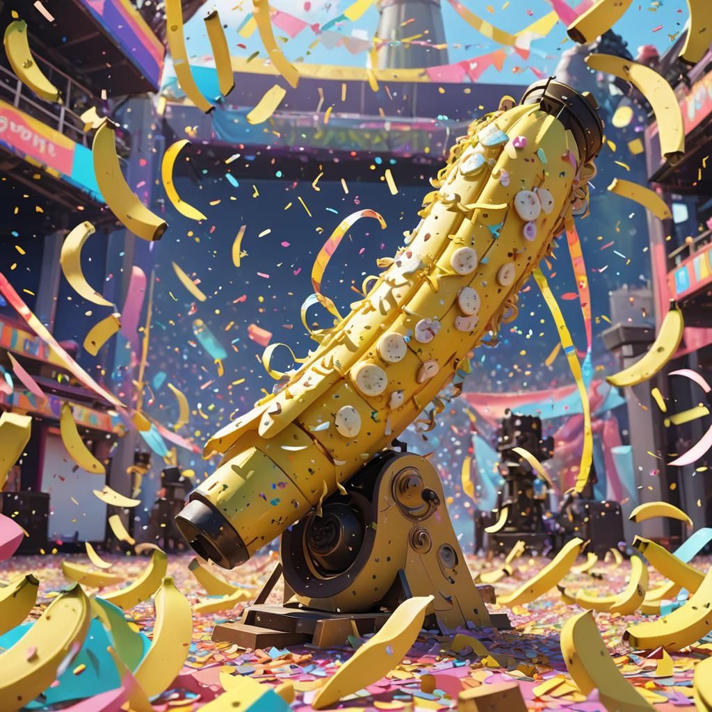 Banana Cannon on Stage: Anime Key Visual Art