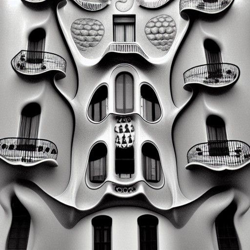 Surreal Casa Batllo Inspired by M.C. Escher