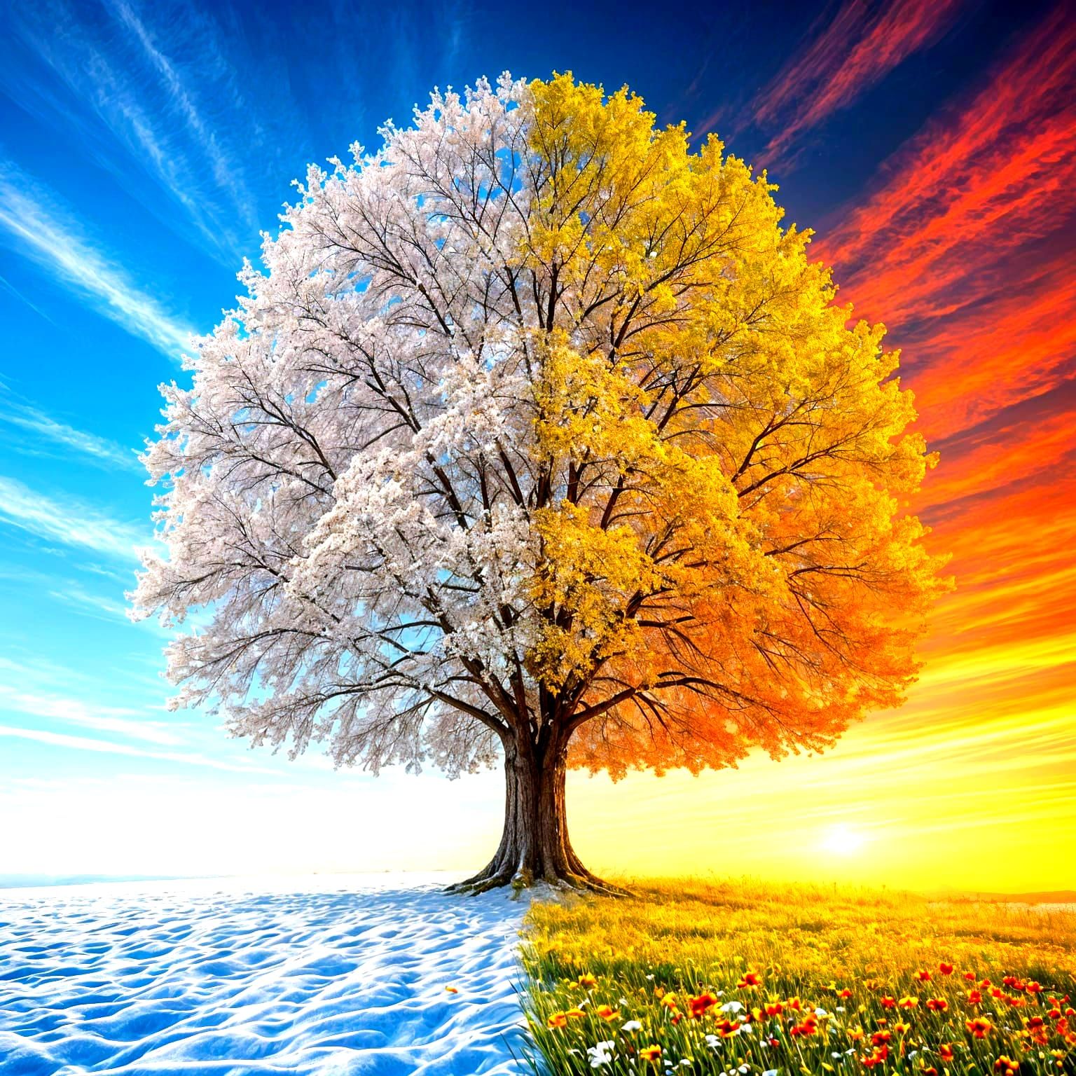 Seasonal Tree Embodies Nature's Endless Rhythm in Stunning C...