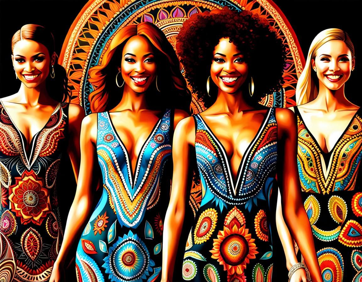 4 stunning models demonstrate more dresses from designer Amanda Mandala's 2023 range