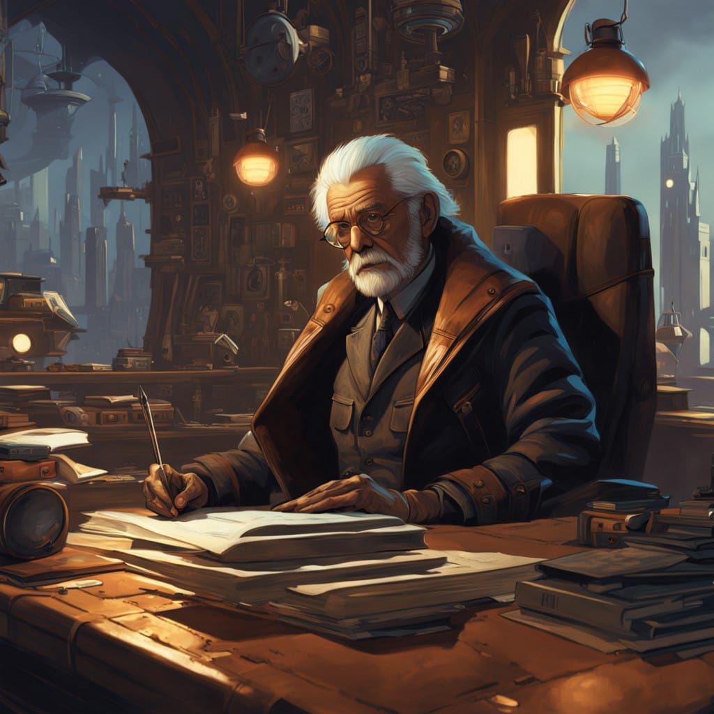 Vintage Scholar in a Dystopian Study