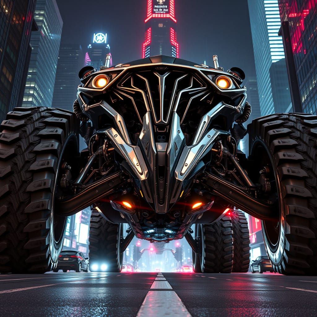 Mechanical Behemoth Dominates Cityscape