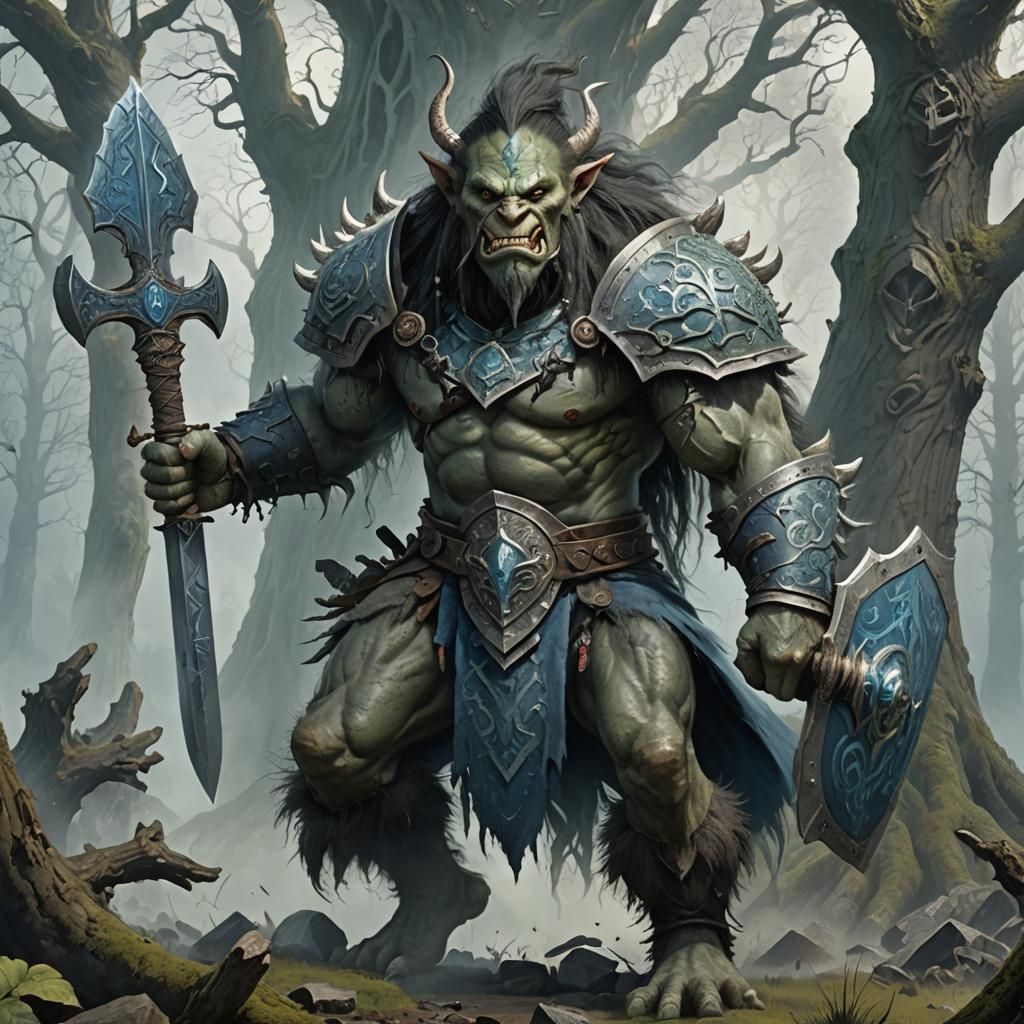 Troll Warrior in Mystical Realm