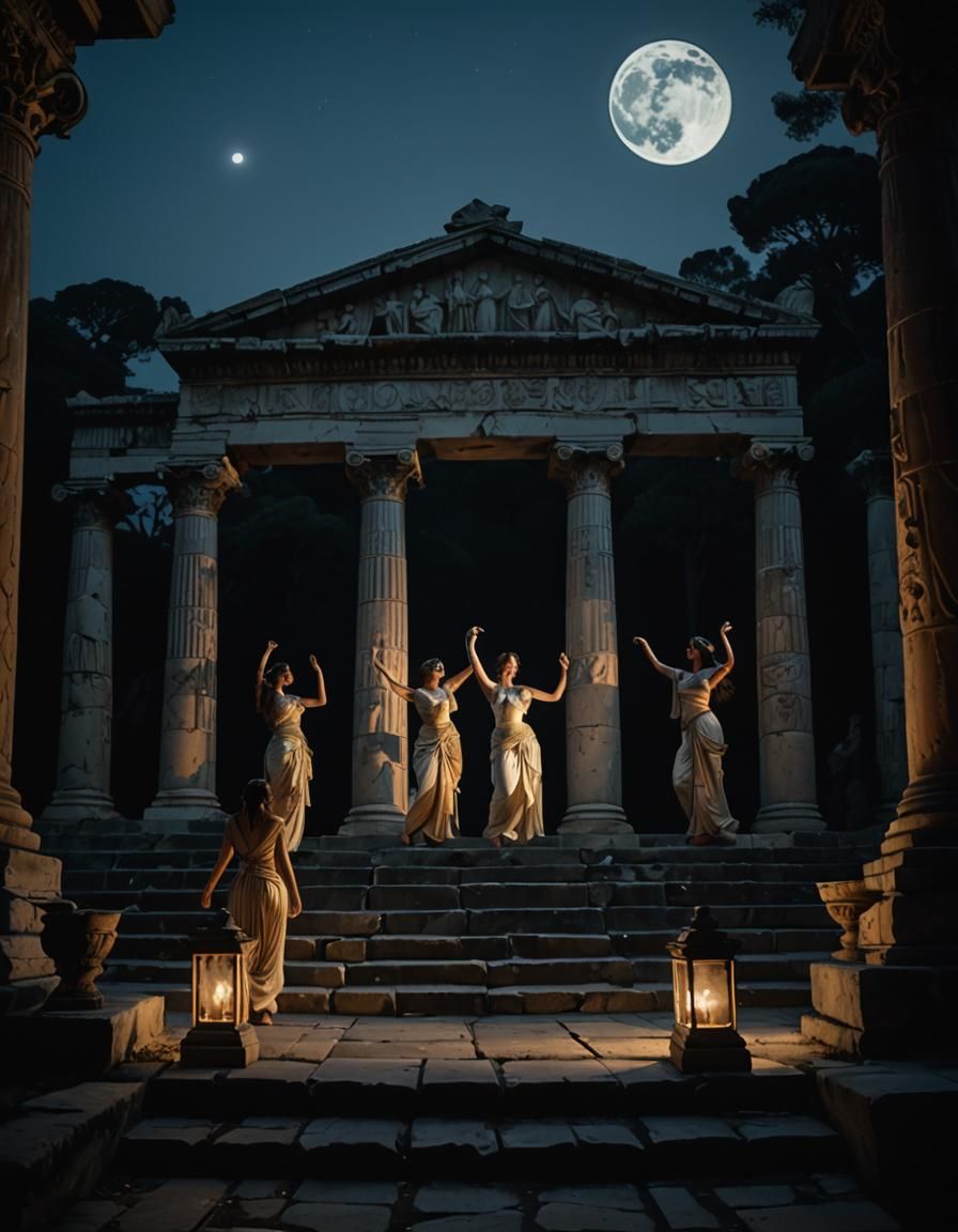 Neoclassical Temple Dance in Romantic Style