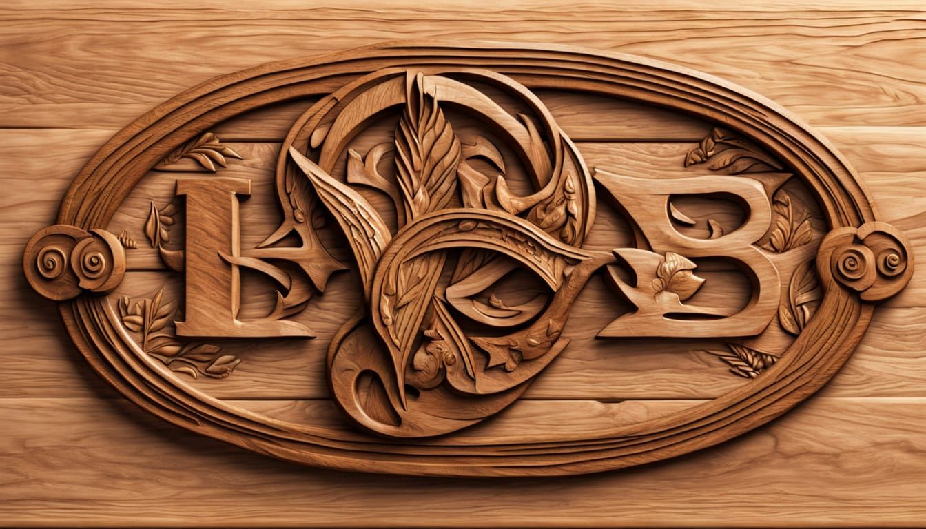 Hyper Realistic Carved Wooden Sigils on Kitchen Counter