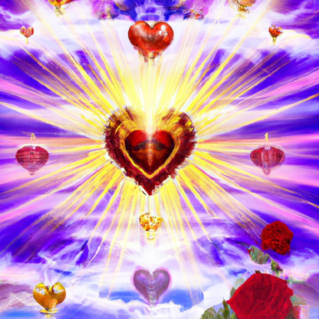 Victorian Gothic Valentine with Hearts and Roses