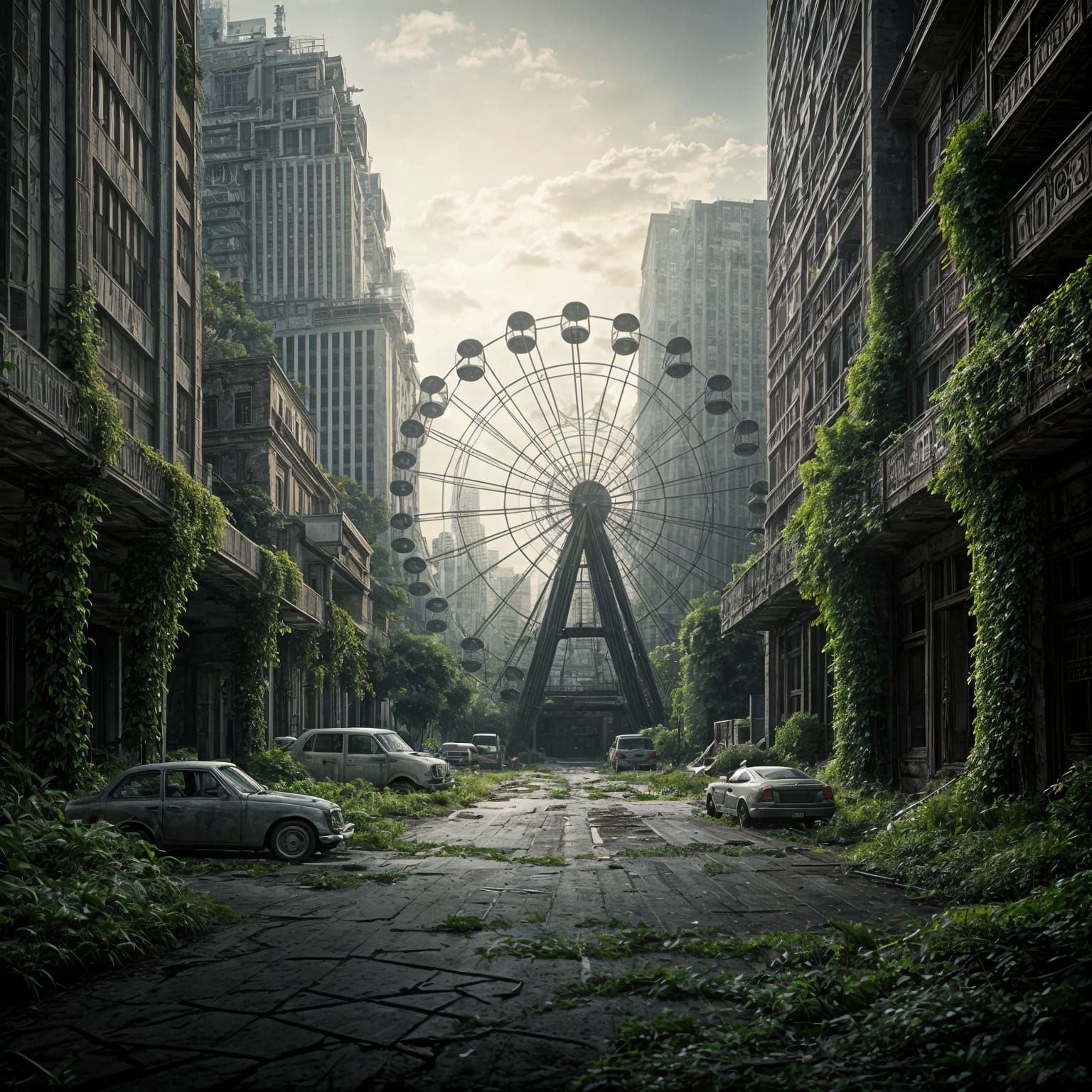 Abandoned Cities in a Post-Apocalyptic World