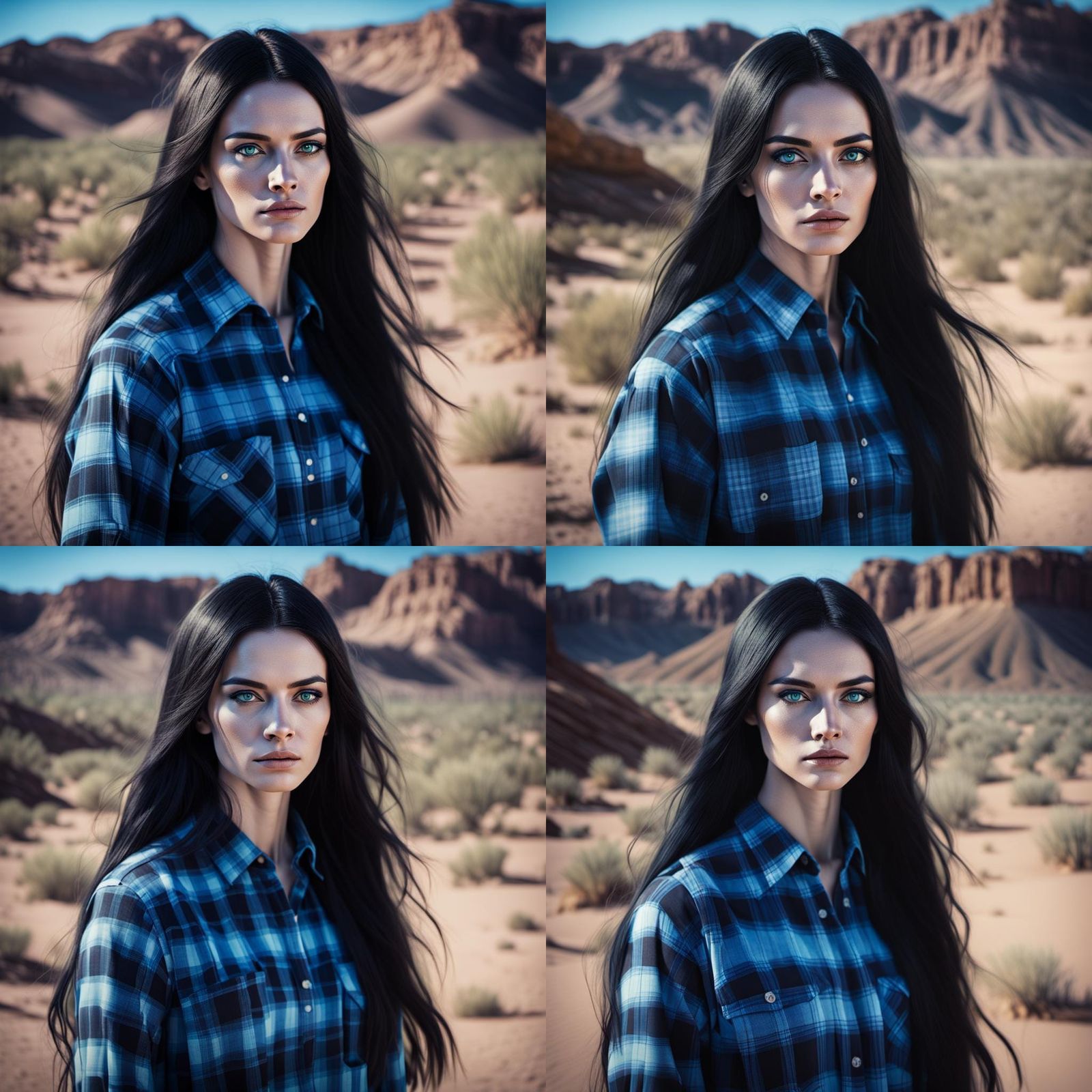Teenage Girl in Desert: Photorealistic Cinematic Portrait